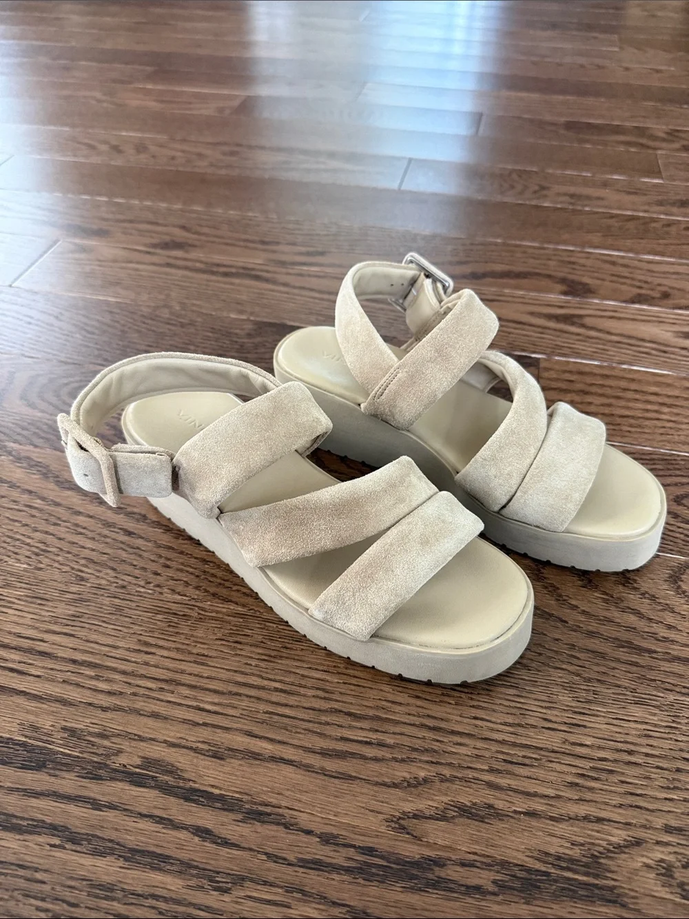 Vince Skylar Suede Wedge Slingback Sandals